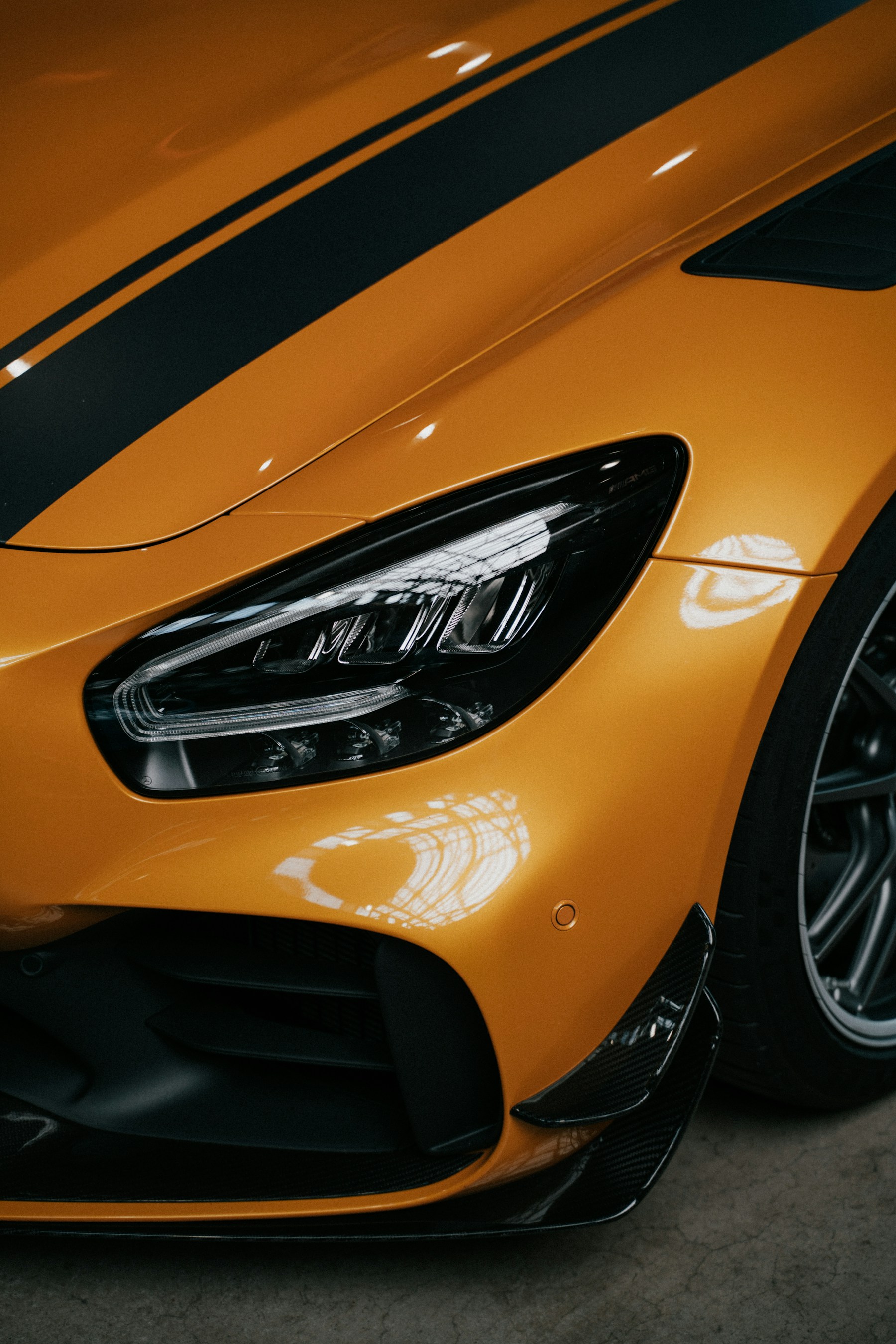 Automotive lighting detail at night