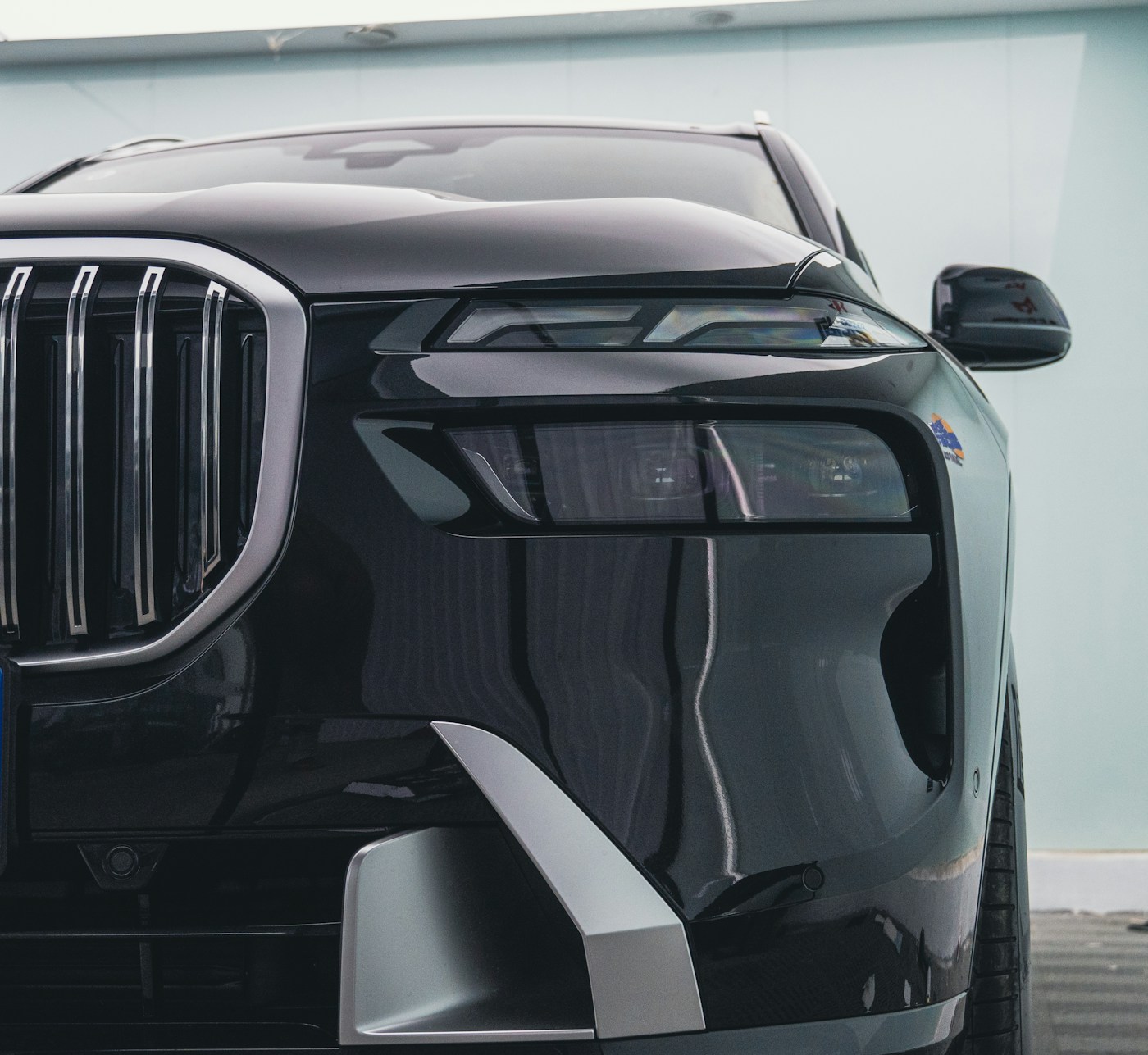 Close-up of glossy automotive bodywork